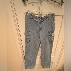 Vintage Guess Denim Blue Cargo Jeans Size 29